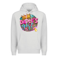 Dove Grey daddys girl Premium Hoodie - NancyCooperArtShop