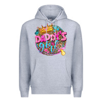 Heather Grey daddys girl Premium Hoodie - NancyCooperArtShop
