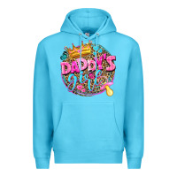 Ocean Blue daddys girl Premium Hoodie - NancyCooperArtShop
