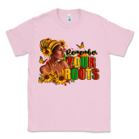 Bubblegum Pink Remember your roots Afro American Classic Tee - RanaPortraitStore