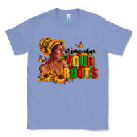 Colony Blue Remember your roots Afro American Classic Tee - RanaPortraitStore