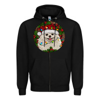 Black Christmas pomeranian Zipper Hoodie - RanaPortraitStore