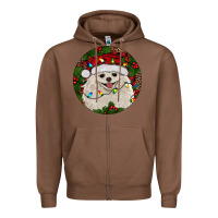 Chestnut Christmas pomeranian Zipper Hoodie - RanaPortraitStore