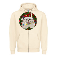 Sandshell Christmas pomeranian Zipper Hoodie - RanaPortraitStore