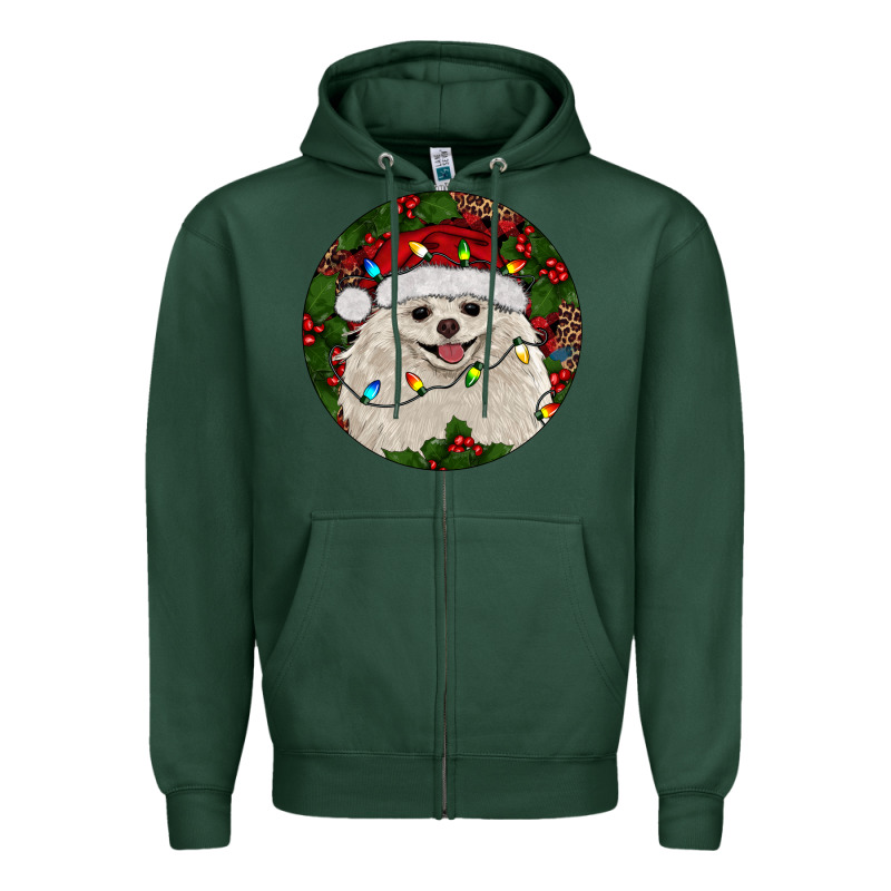 Christmas Pomeranian Zipper Hoodie by RanaPortraitStore | Teevron