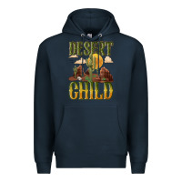 Navy desert child cactus Premium Hoodie - NancyCooperArtShop
