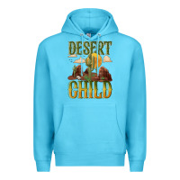 Ocean Blue desert child cactus Premium Hoodie - NancyCooperArtShop