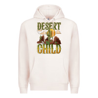 Pale Pink desert child cactus Premium Hoodie - NancyCooperArtShop