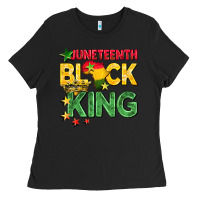Black juneteenth black king Ladies Tee - BarkalooDesign