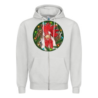 Dove Grey Roaster Christmas Zipper Hoodie - RanaPortraitStore