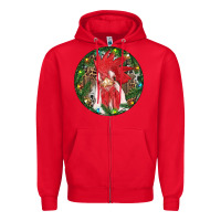 Red Roaster Christmas Zipper Hoodie - RanaPortraitStore