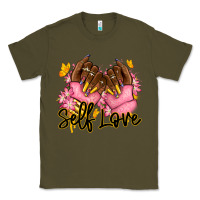 Army Green Self love pink afro nails Classic Tee - RanaPortraitStore