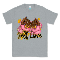 Heather Grey Self love pink afro nails Classic Tee - RanaPortraitStore