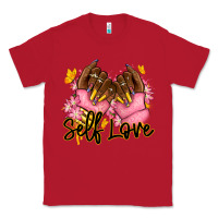Red Self love pink afro nails Classic Tee - RanaPortraitStore