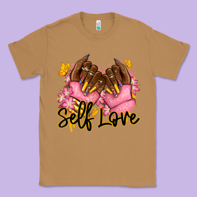 Self Love Pink Afro Nails Classic Tee Designed By Ranaportraitstore