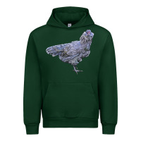 Forest Green Ameraucana Chicken Urban Hoodie - LillyAllenDesigns