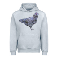 Heather Grey Ameraucana Chicken Urban Hoodie - LillyAllenDesigns