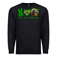 Black Peace love luck St. Patrick's Day Premium Sweatshirt - Neo Western