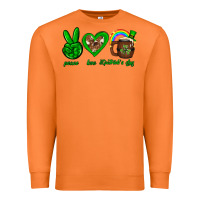 Carrot Peace love luck St. Patrick's Day Premium Sweatshirt - Neo Western