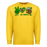 Lemon Peace love luck St. Patrick's Day Premium Sweatshirt - Neo Western