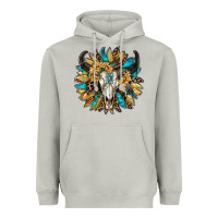 Moon Dust bull skull with sunflower Heavyweight Hoodie - RanaPortraitStore