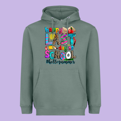 Happy Last Day Of School Heavyweight Hoodie Designed By Zillion Design Studio