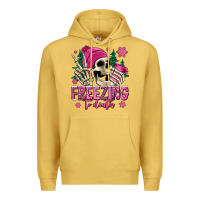 Antique Gold freezing to death winter skull Premium Hoodie - Jasminsmagicworld