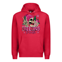Cardinal freezing to death winter skull Premium Hoodie - Jasminsmagicworld