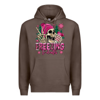 Coffee freezing to death winter skull Premium Hoodie - Jasminsmagicworld