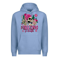 Colony Blue freezing to death winter skull Premium Hoodie - Jasminsmagicworld