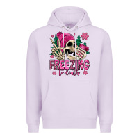 Lilac freezing to death winter skull Premium Hoodie - Jasminsmagicworld