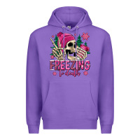Purple freezing to death winter skull Premium Hoodie - Jasminsmagicworld