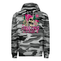 Slate Camo freezing to death winter skull Premium Hoodie - Jasminsmagicworld