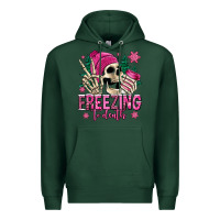 Sports Green freezing to death winter skull Premium Hoodie - Jasminsmagicworld