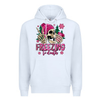 White freezing to death winter skull Premium Hoodie - Jasminsmagicworld