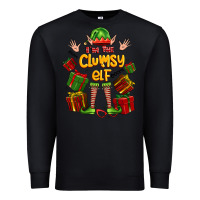 Black im the clumsy elf Premium Sweatshirt - FaDigitalArtStudio