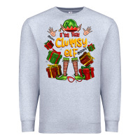 Heather Grey im the clumsy elf Premium Sweatshirt - FaDigitalArtStudio