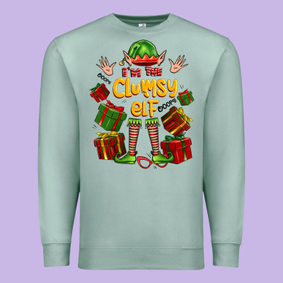 Im The Clumsy Elf Premium Sweatshirt Designed By Fadigitalartstudio
