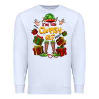 White im the clumsy elf Premium Sweatshirt - FaDigitalArtStudio