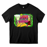 Black Lets Fiesta Heavy Core Tee - CowhideDigitalArt