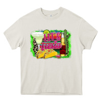 Cream Lets Fiesta Heavy Core Tee - CowhideDigitalArt