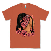 Copper Pink roses afro woman Classic Tee - RanaPortraitStore
