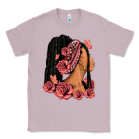 Lilac Pink roses afro woman Classic Tee - RanaPortraitStore