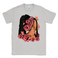 Moon Dust Pink roses afro woman Classic Tee - RanaPortraitStore