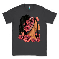 Smoke Pink roses afro woman Classic Tee - RanaPortraitStore