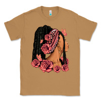 Toasted Coconut Pink roses afro woman Classic Tee - RanaPortraitStore