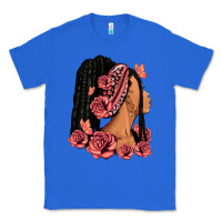 True Royal Pink roses afro woman Classic Tee - RanaPortraitStore