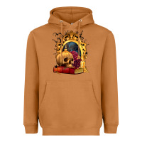 Meerkat Halloween Skull Candles and Roses Heavyweight Hoodie - texasbilliewilder