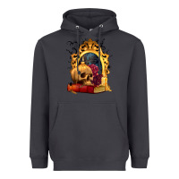 Smoke Halloween Skull Candles and Roses Heavyweight Hoodie - texasbilliewilder