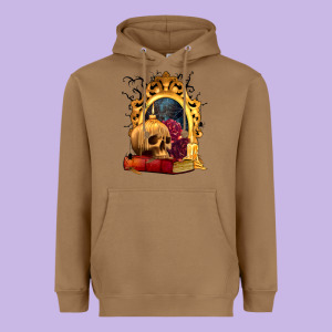 Halloween Skull Candles And Roses Heavyweight Hoodie Designed By Texasbilliewilder
